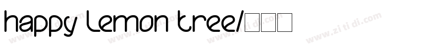 happy lemon tree字体转换